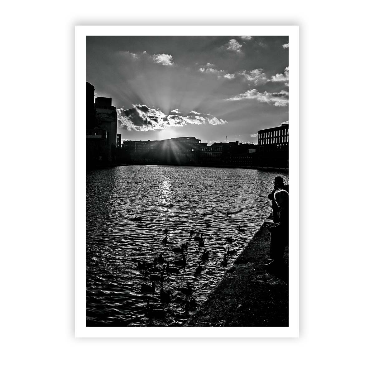 Münster Hafen Postkarte