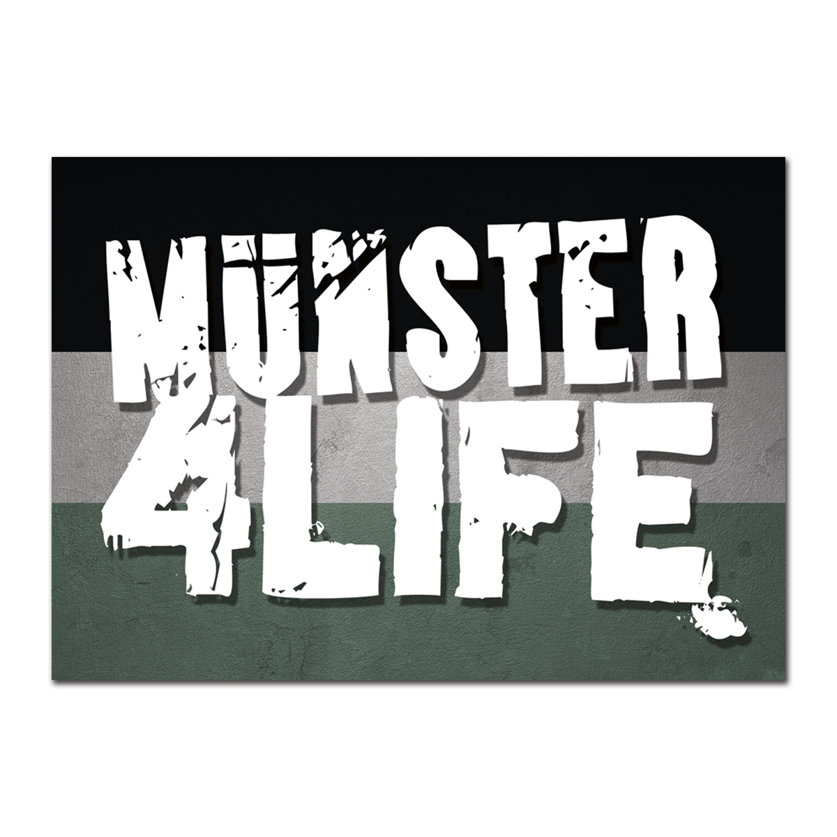 Aufkleber - Münster 4 Life - SchwarzWeißGrün