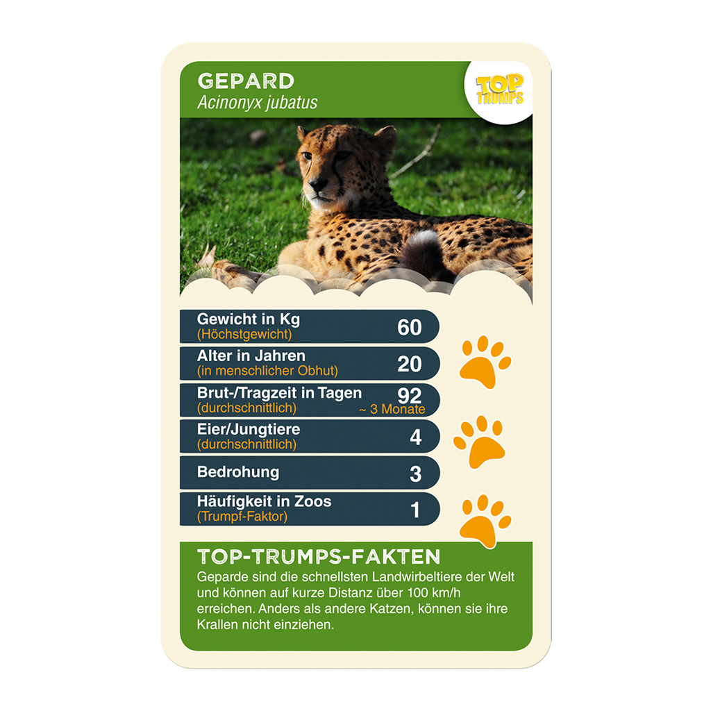 Top Trumps - Allwetterzoo Münster - Kartenspiel