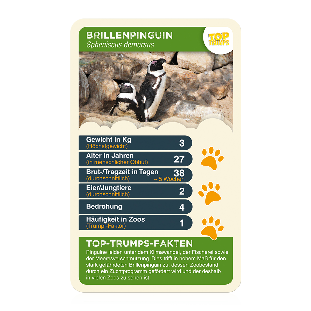 Top Trumps - Allwetterzoo Münster - Kartenspiel