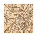 Holzuntersetzer - Stadtplan Münster