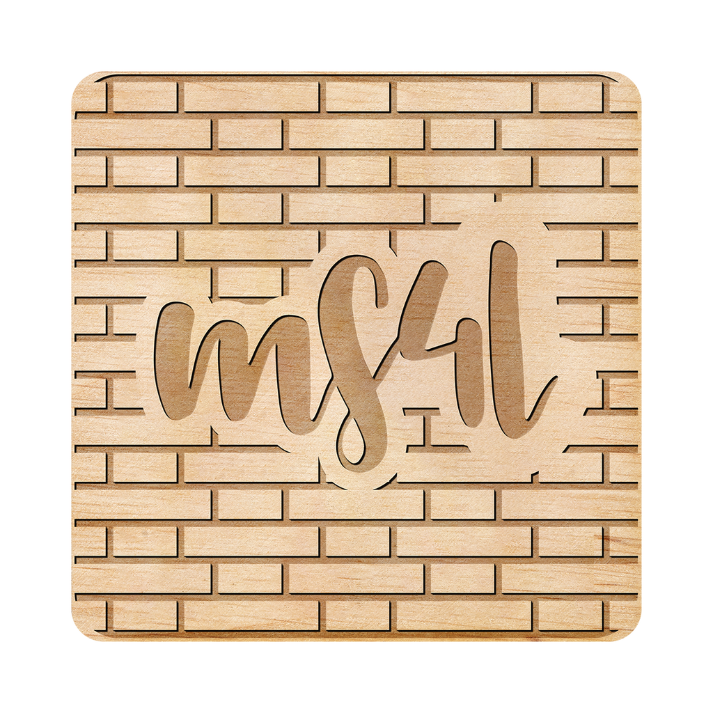 Holzuntersetzer - MS4L Handletter