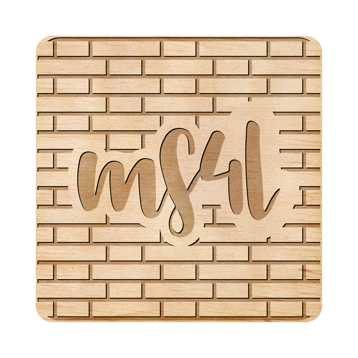 Holzuntersetzer - MS4L Handletter