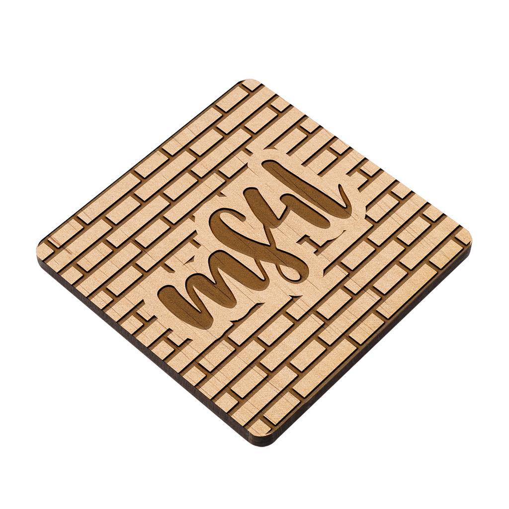 Holzuntersetzer - MS4L Handletter