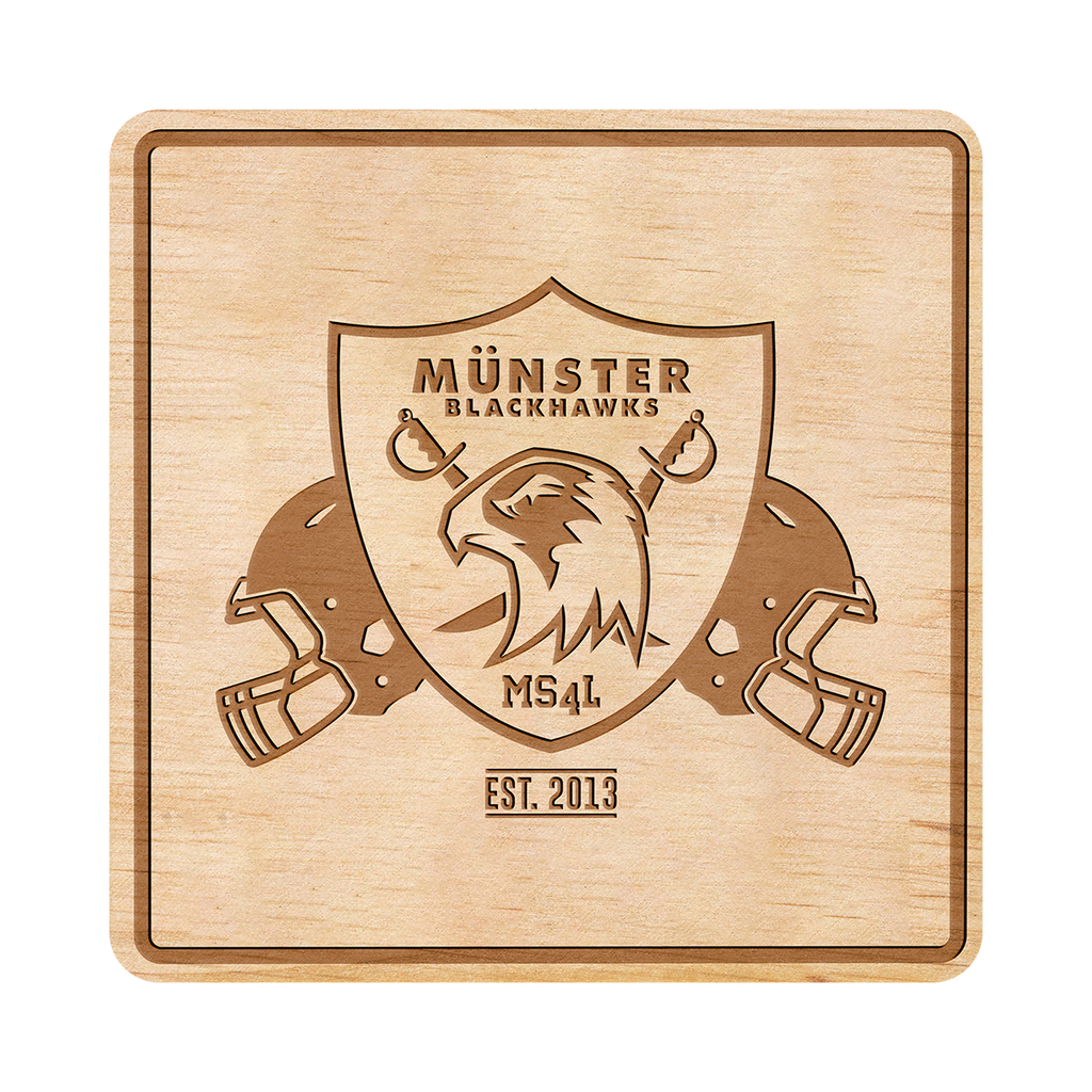 Holzuntersetzer - Münster Blackhawks - MS4L