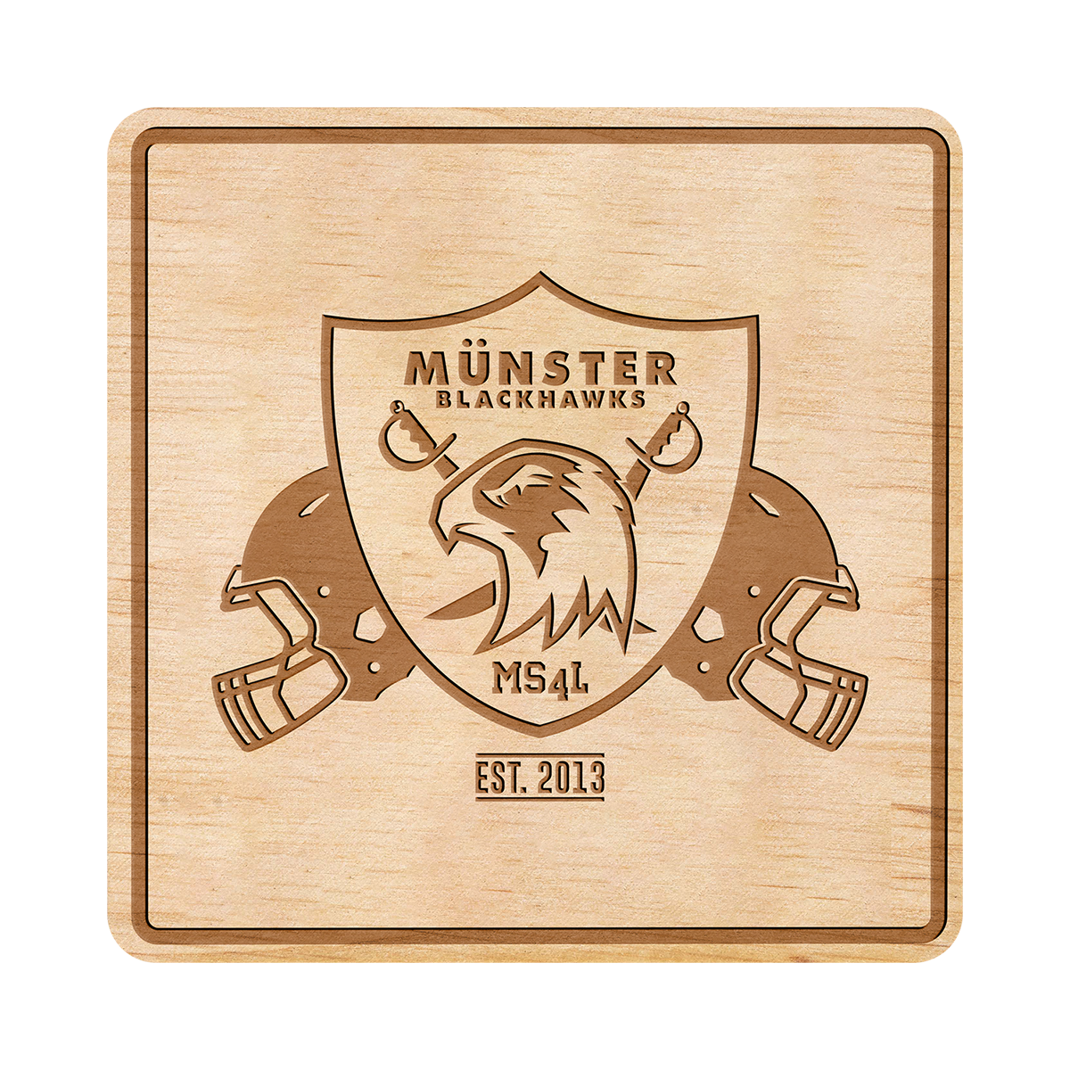 Holzuntersetzer - Münster Blackhawks - MS4L