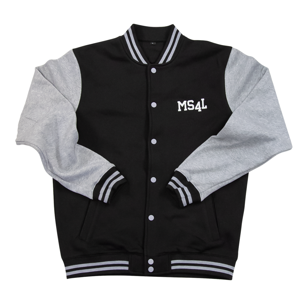 Collegejacke - MS4L x Universe (Schwarz-Grau)