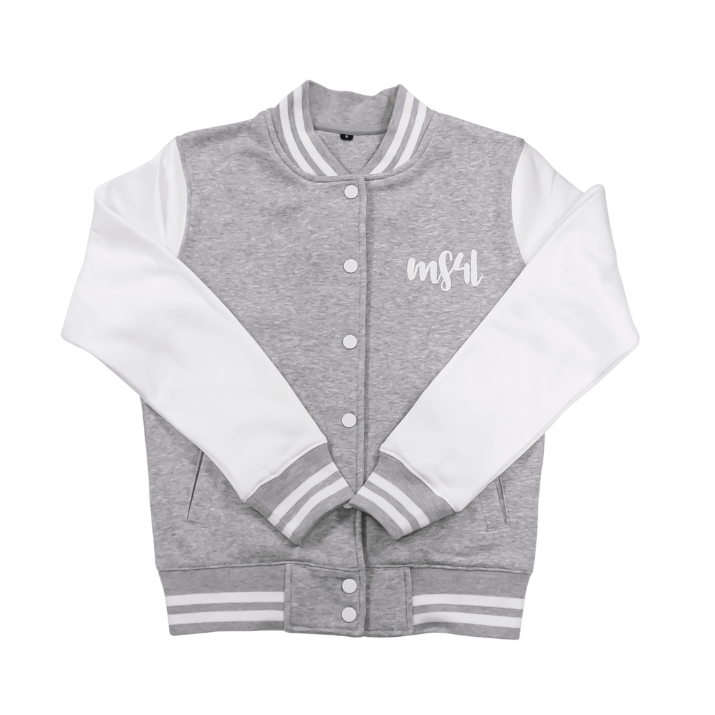 Ladies Collegejacke - Münster 4 Life (Grau-Weiß)