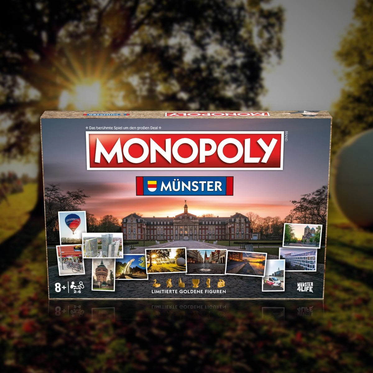 Münster Monopoly vor den Aaseekugeln