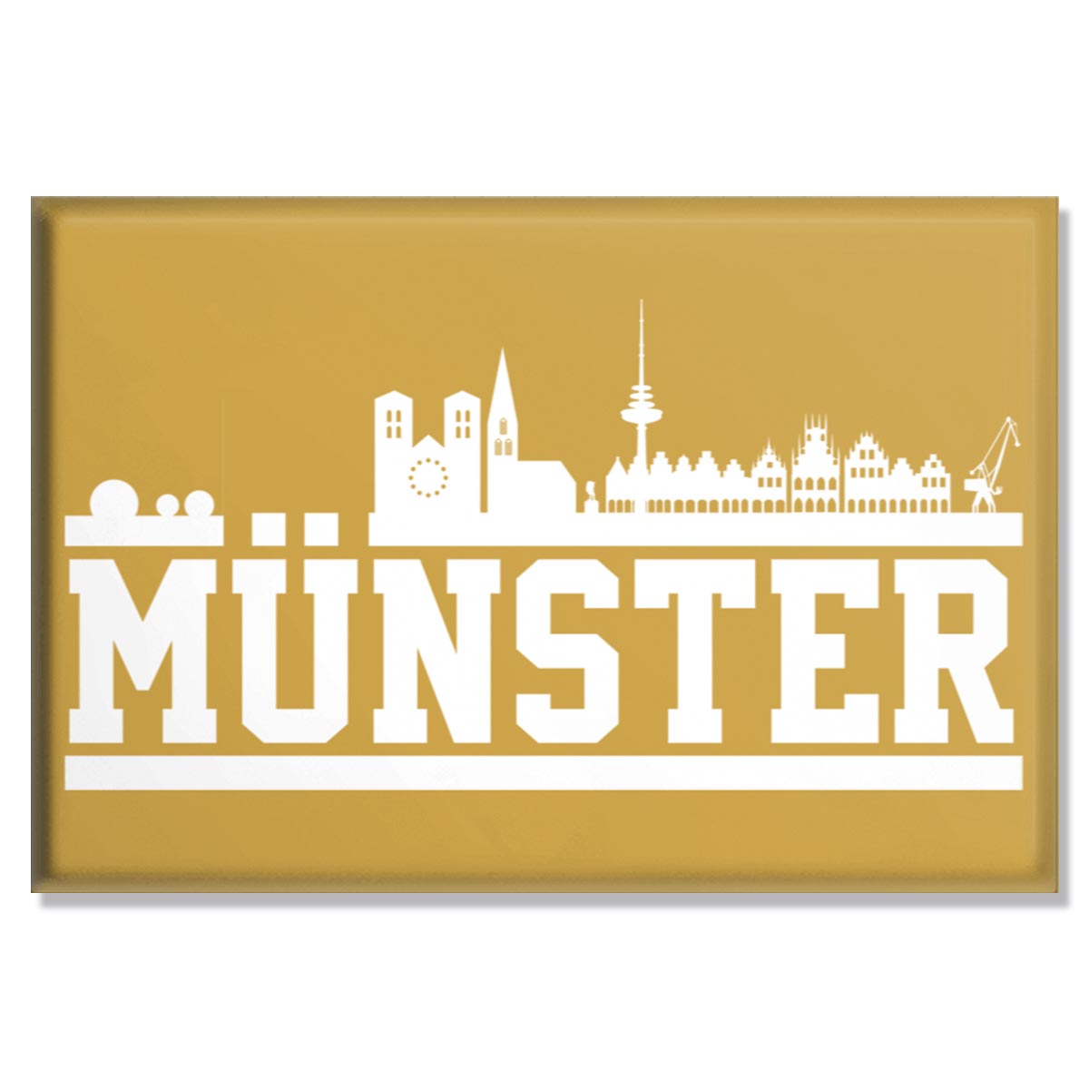 Kühlschrankmagnet - Münster Skyline - Karamell