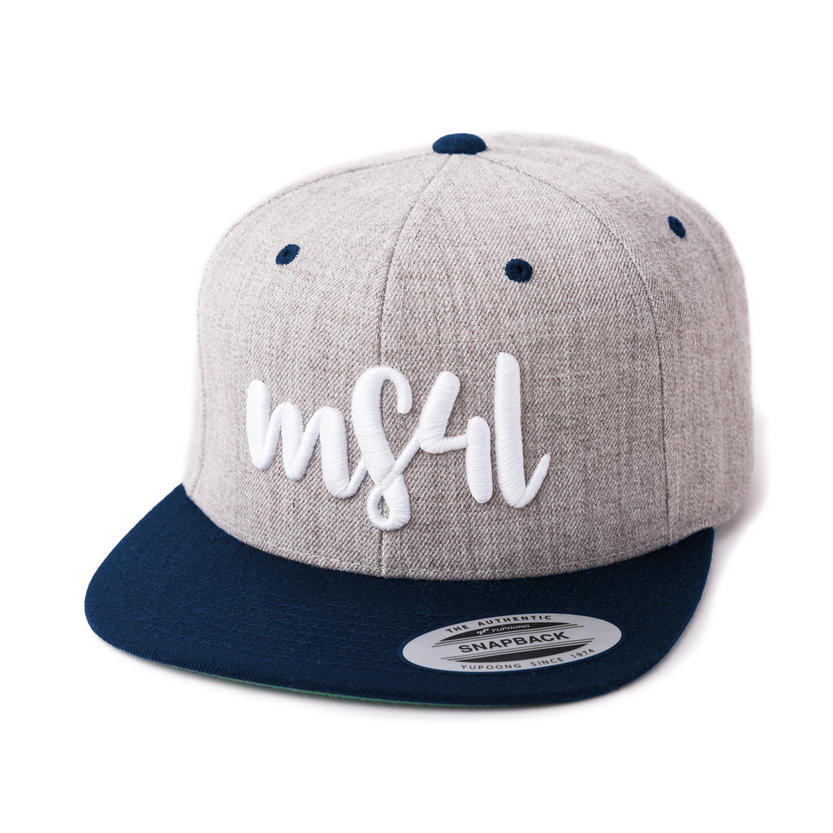 Münster Snapback Cap - MS4L Handletter (Heather/Navy)