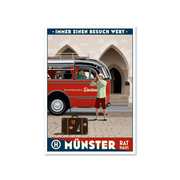 Bustour Münster Postkarte Lars Wentrup
