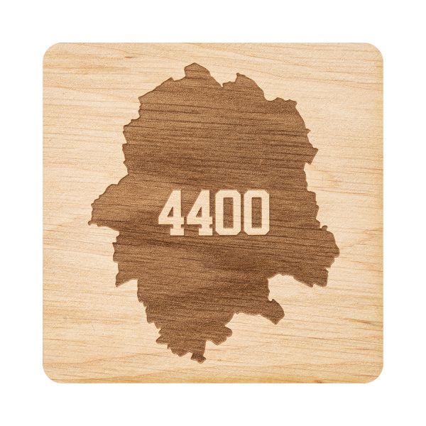 Holzuntersetzer - Stadtkontur - 4400